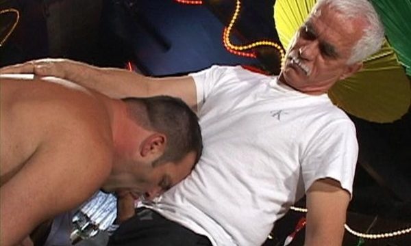 Gay daddy at the bar